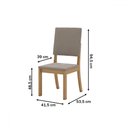 Ver imagem 3 de Kit 8 Cadeiras Estofadas para Mesa de Jantar Milla Nature/marrom Amendôa