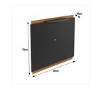Ver imagem 2 de Painel para Tv até 40 Polegadas Verona 90cm - Via Nossa - Preto e Cedro