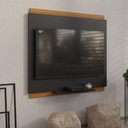 Ver imagem 6 de Painel para Tv até 40 Polegadas Verona 90cm - Via Nossa - Preto e Cedro