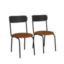 Ver imagem 2 de Kit 2 Cadeiras Estofadas Ergonômicas 188 em Aço Carbono Preto