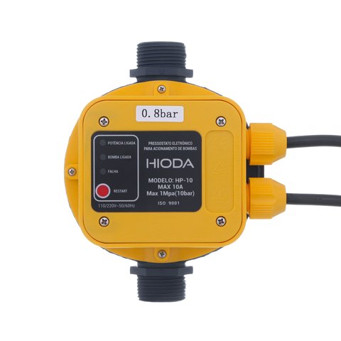 Pressostato Eletronico- 0.8BAR - 220V/110V - Hioda HP10
