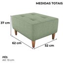 Ver imagem 3 de Puff para Sala 62 Cm Piva Tecido Boucle F494 Oliva Milani Store
