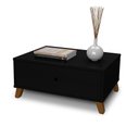 Ver imagem 3 de Mesa de Centro 1 Gaveta Retro Preto Camboja
