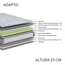 Ver imagem 4 de Cama Box Solteiro King 96x203 + Colchão Adapto Ecoflex Molas Ensacadas Tecido