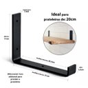 Ver imagem 2 de Kit com 4 Mão Francesa Invertida 20cm Prateleira Industrial