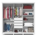 Ver imagem 5 de Guarda-roupa com Espelho 3 Portas e Pés Royale Branco Acetinado - Gelius Móveis