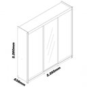 Ver imagem 6 de Guarda-roupa com Espelho 3 Portas e Pés Royale Branco Acetinado - Gelius Móveis