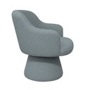 Ver imagem 6 de Poltrona Jade Base Cone Fixa Bouclé Azul Claro - Nexta Casa