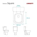 Ver imagem 3 de Tampa de Vaso Sanitário com Amortecedor Square Bege Claro para bacia Lorenzetti