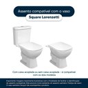 Ver imagem 4 de Tampa de Vaso Sanitário com Amortecedor Square Bege Claro para bacia Lorenzetti