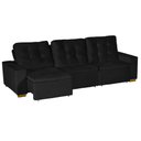 Ver imagem 1 de Sofá Modular 6 Lugares 3.05M Retrátil E Reclinável Preto