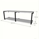 Ver imagem 2 de Prateleira Industrial Suspensa Estante Parede Nicho Branco Cozinha Escritorio Sala Quarto Infantil