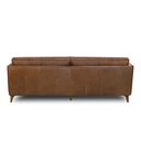 Ver imagem 6 de Sofá Sala de Estar Decorativo Living 204cm Pés de Madeira Peoria Couro Marrom Chocolate Manchado G93