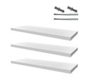 Ver imagem 1 de Kit 03 Prateleiras em Mdf 15mm Branco 15x50cm com Suporte Fixação