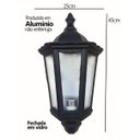 Ver imagem 4 de Arandela Colonial Clássica Meia Face 3 Vidros em Alumínio Preto