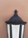Ver imagem 3 de Arandela Colonial Clássica Meia Face 3 Vidros em Alumínio Preto