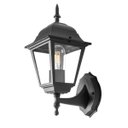 Ver imagem 1 de Arandela Colonial Clássica 4 Vidros em Alumínio Preto