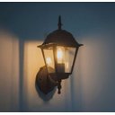 Ver imagem 4 de Arandela Colonial Clássica 4 Vidros em Alumínio Preto