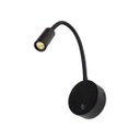 Ver imagem 1 de Arandela Led 3w Articulada Parede Leitura Cabeceira Preta St1105
