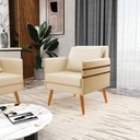 Ver imagem 2 de Kit 02 Poltronas Mari Corino Pés Palito Castanho - D’Rossi Bege