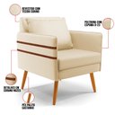 Ver imagem 6 de Kit 02 Poltronas Mari Corino Pés Palito Castanho - D’Rossi Bege