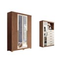 Ver imagem 1 de Guarda Roupa +cômoda Qc310 Jatoba/areia - Santos Andirá