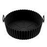 Forma Para Air Fryer De Silicone Reutilizável Antiaderente Forro 20 CM:VERMELHO - 3