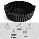 Ver imagem 6 de Forma para Air Fryer de Silicone Reutilizável Antiaderente Forro 20 Cm:vermelho