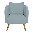 Ver imagem 6 de Poltrona Decorativa Dana Pés Palito Madeira Castanho Bouclé Azul Claro - Nexta Casa