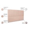 Cabeceira Estofada King Carla 195cm Linho Rose - 4