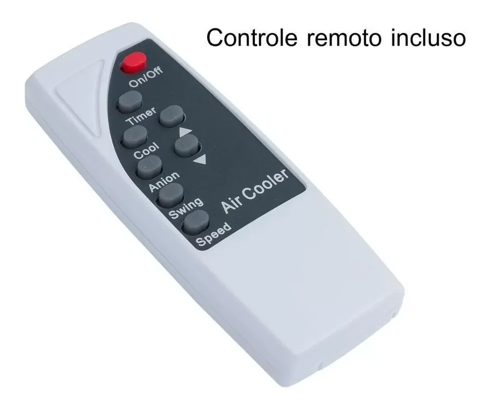 Climatizador Ar Portátil Umidificador Purificador Ventilador Branco Com Rodinhas 100 Litros 110 V /  - 10