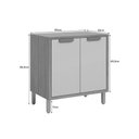 Ver imagem 3 de Balcão de Cozinha Modulado C/ Tampo Eloise C/ 2 Portas 80cm Cinamomo/titanium - Mgm