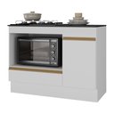 Ver imagem 2 de Balcão Cozinha para Cooktop e Forno 105cm 1 Porta 1 Gaveta com Rodapé Veneza Multimóveis Mp2295
