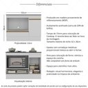 Ver imagem 3 de Balcão Cozinha para Cooktop e Forno 105cm 1 Porta 1 Gaveta com Rodapé Veneza Multimóveis Mp2295