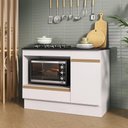 Ver imagem 1 de Balcão Cozinha para Cooktop e Forno 105cm 1 Porta 1 Gaveta com Rodapé Veneza Multimóveis Mp2295