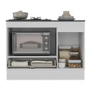 Ver imagem 5 de Balcão Cozinha para Cooktop e Forno 105cm 1 Porta 1 Gaveta com Rodapé Veneza Multimóveis Mp2295