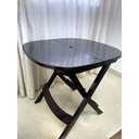 Ver imagem 1 de Mesa de Canto Dobrável Plástico Resistente Jsn Desenho do Tecido Das Cadeiras:liso;cor:marrom