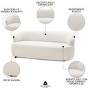 Ver imagem 6 de Sofá 3 Lugares Living 170cm Conka F05 Bouclê Off White