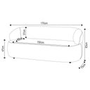 Ver mais imagens de Sofá 3 Lugares Living 170cm Conka F05 Bouclê Off White