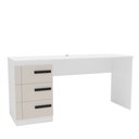 Ver imagem 1 de Mesa para Escritório Lisboa 3 Gavetas Creme/branco - Politorno