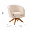 Ver imagem 3 de Kit com 02 Poltronas Afrodite Base Giratória Madeira Eucalipto