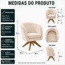 Ver imagem 4 de Kit com 02 Poltronas Afrodite Base Giratória Madeira Eucalipto
