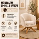 Ver imagem 6 de Kit com 02 Poltronas Afrodite Base Giratória Madeira Eucalipto