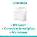 Ver imagem 2 de Cômoda Infantil Duda Branco Brilho - Phoenix Baby