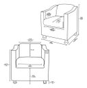 Ver imagem 5 de Kit 2 Poltronas Decorativa Ana Suede Pés Cromado - Pallazio Marsala
