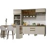 Cozinha Modulada Connect 6 Peças Duna/cristal com Ilha Gourmet - Móveis Henn - 1