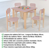 Conjunto Mesa Infantil com 4 Cadeiras Multicolorida:rosé - 3