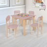 Conjunto Mesa Infantil com 4 Cadeiras Multicolorida:rosé - 2