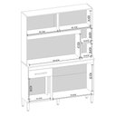 Ver imagem 2 de Armário de Cozinha Ceara 5 Portas 1 Gaveta Atualle Cor Canelato 3d Off White