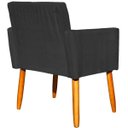 Ver imagem 6 de Kit 4 Poltrona para Sala Recepção Consultório Cadeira Nina Suede Cores Pés Palito